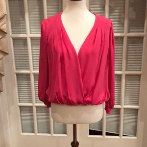 24 hour sale! Alice and Olivia pink blouse